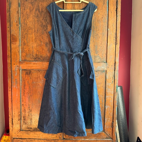 Hope for Flowers by Tracy Reese Denim Dress with Petticoat - Picture 3 of 10